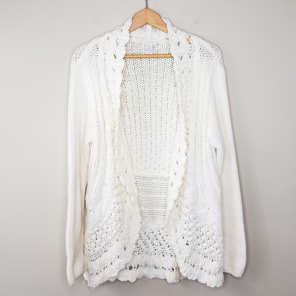Chico's Sweaters - Chico's Knit Open Front Cardigan Sweater